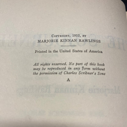 The Sojourner - Marjorie Kinnan Rawlings - 1st Edition - 1953