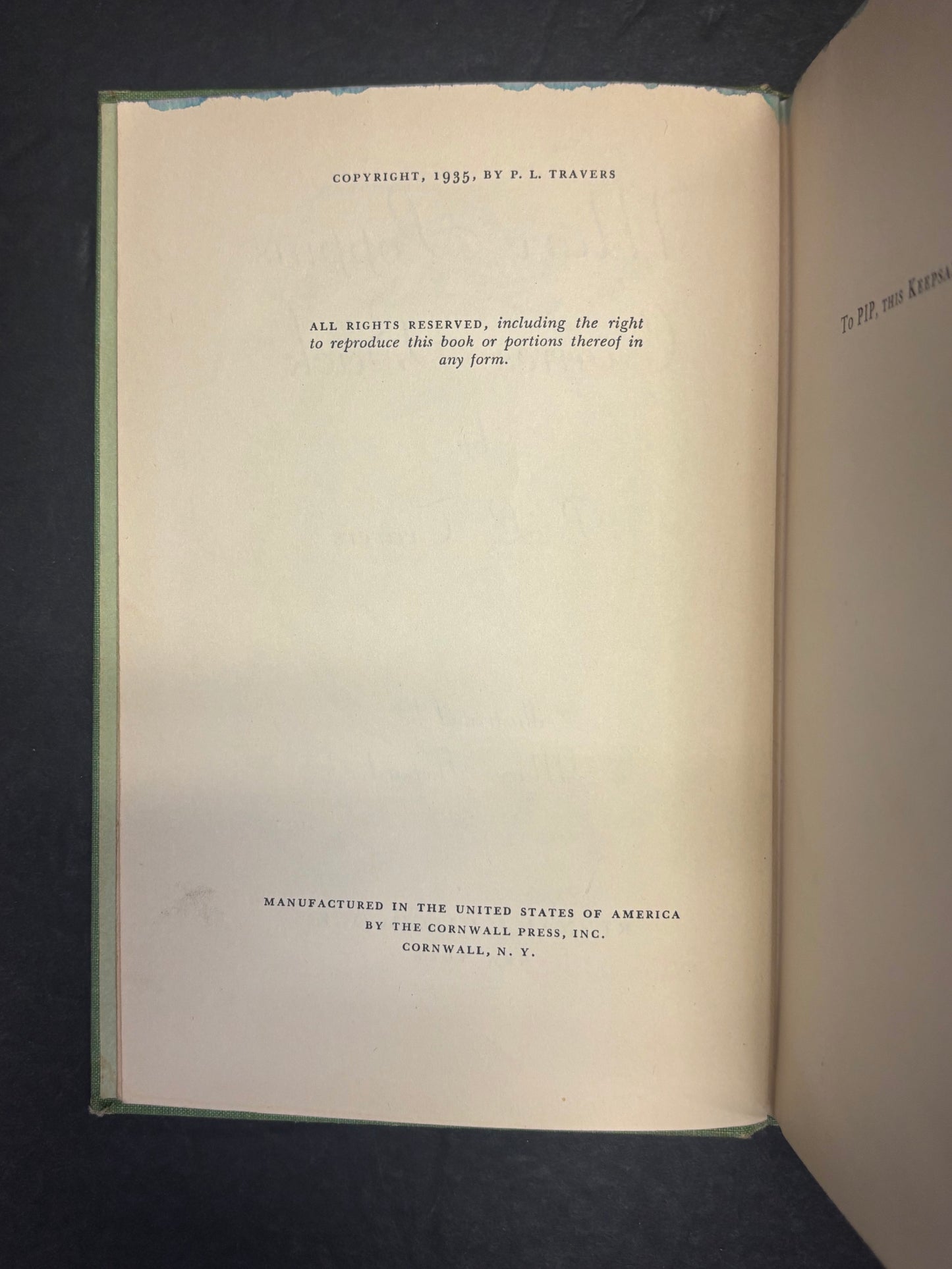 Mary Poppins Comes Back - P. L. Cravers - 1st American Edition - 1935