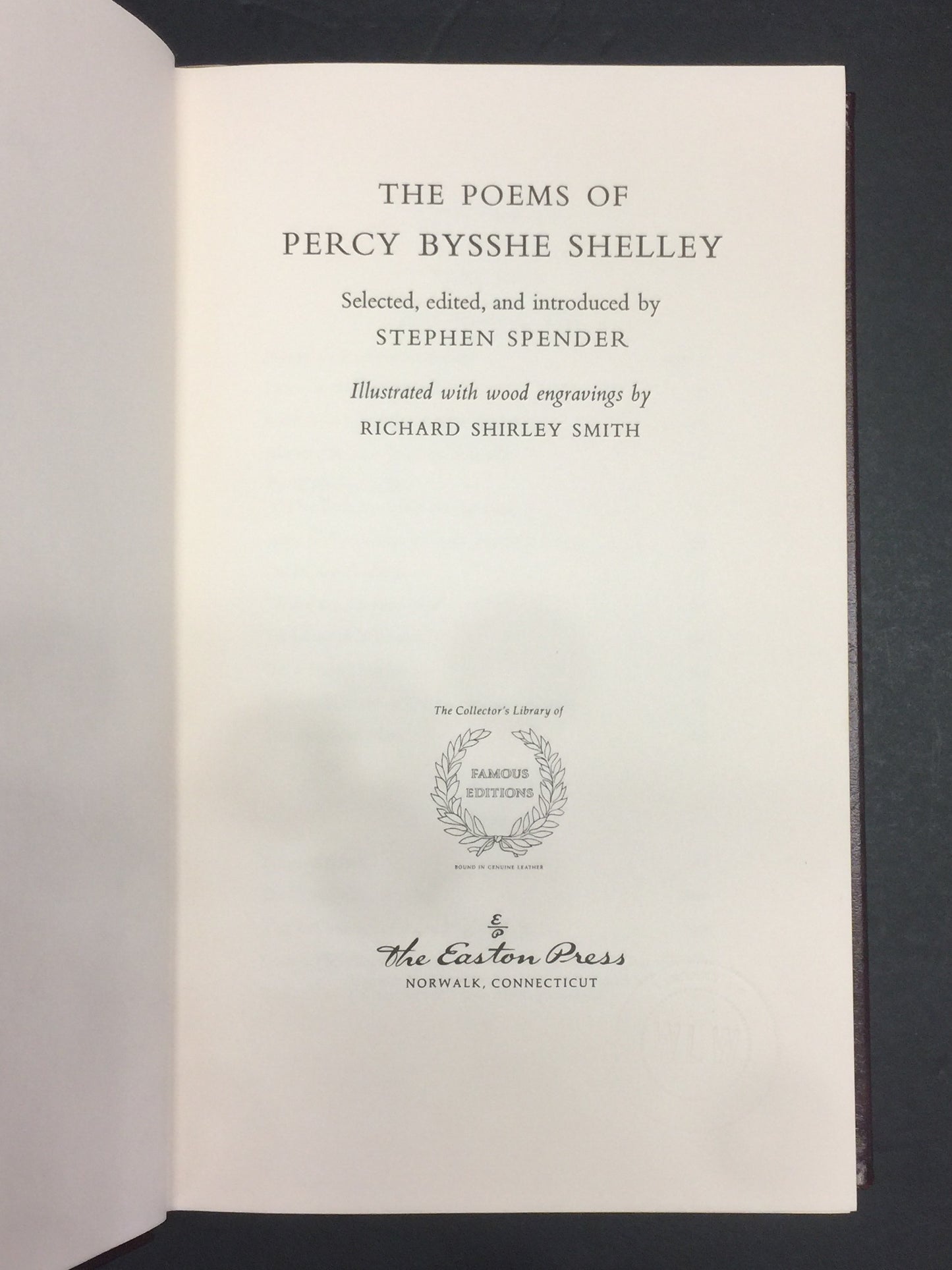 The Poems of Shelley - Percy Shelley - Easton Press - 1974