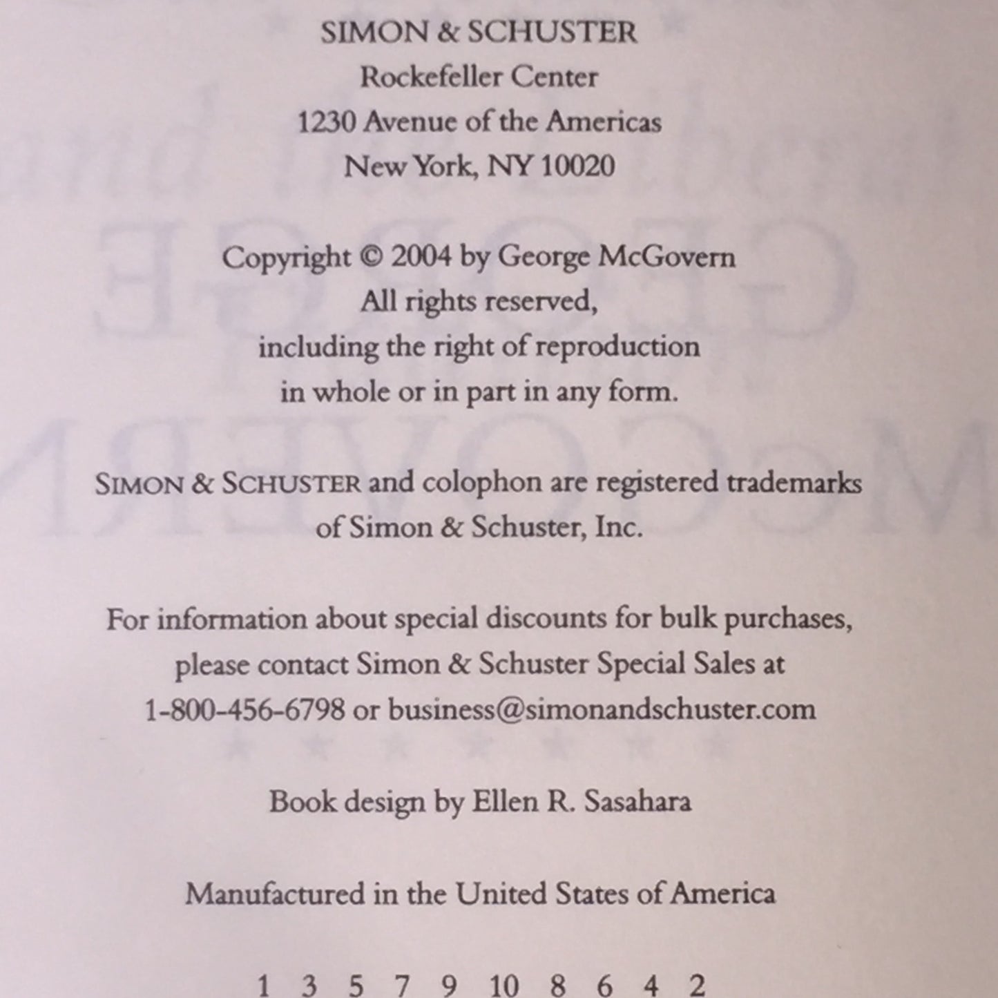 The Essential America - George McGovern - Signed - 2004