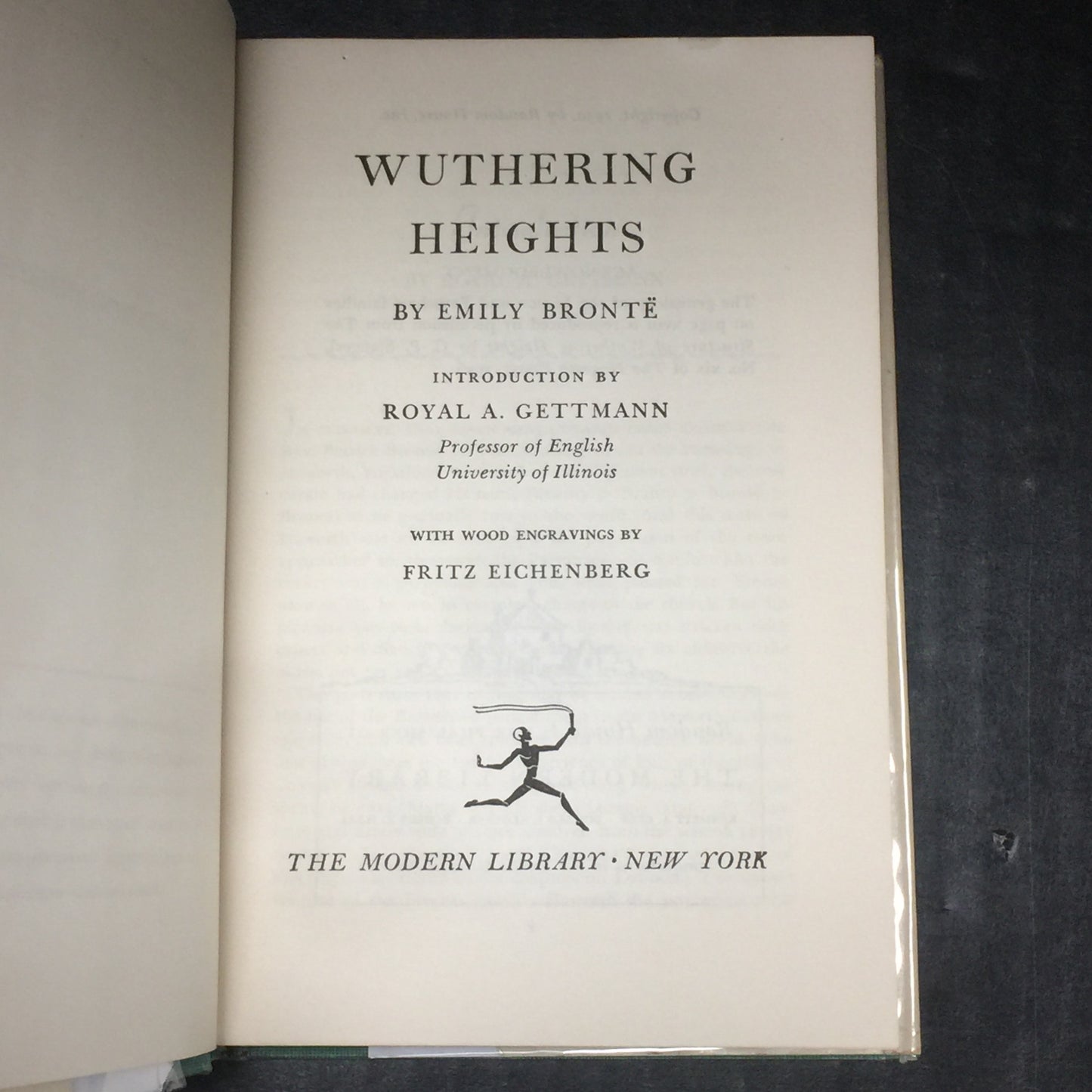 Wuthering Heights - Emily Bronte - Scarce with Dust Jacket - Modern Library Edition - 1950