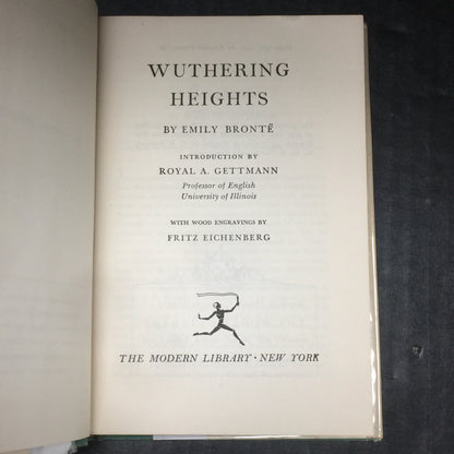 Wuthering Heights - Emily Bronte - Scarce with Dust Jacket - Modern Library Edition - 1950