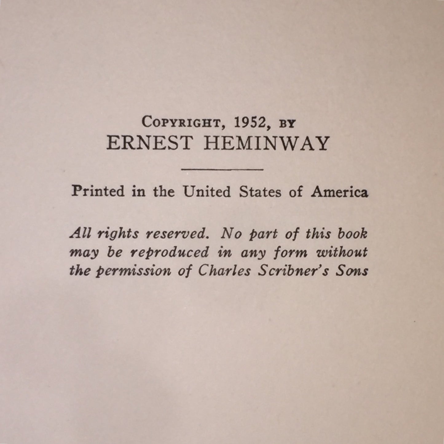 The Old Man and The Sea - Ernest Hemingway - Early Print - 1953