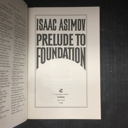 Prelude to Foundation - Isaac Asimov - Limited Edition - 1988