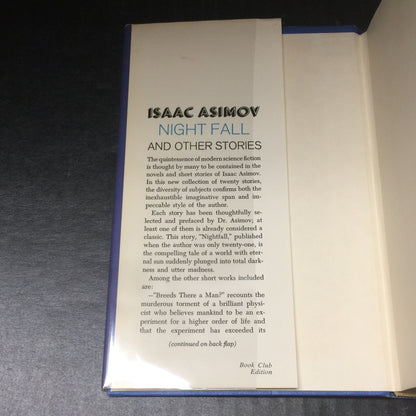 Nightfall - Isaac Asimov - Book Club Edition - 1969