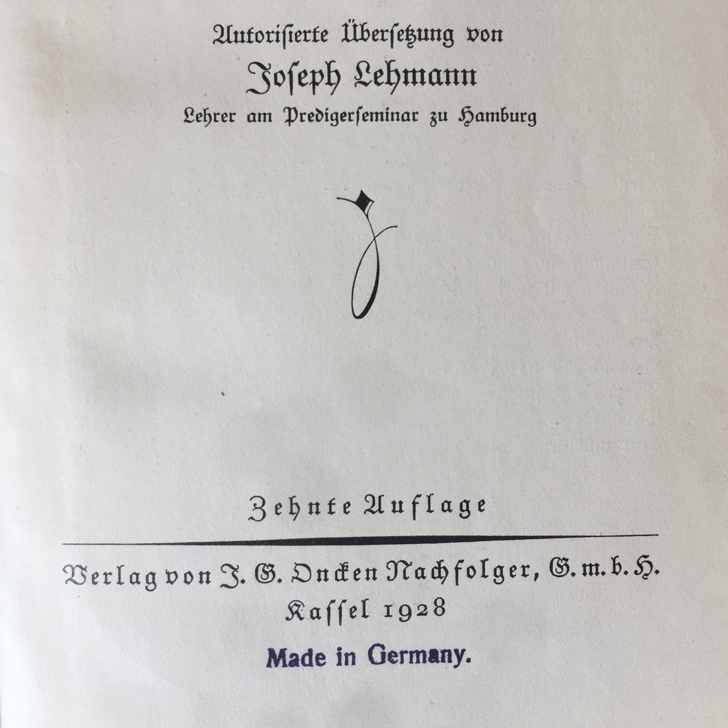 Reden hinterm Pflug - C. H. Spurgeon - In German - 1928