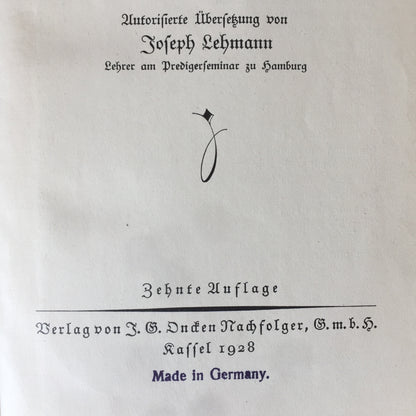 Reden hinterm Pflug - C. H. Spurgeon - In German - 1928