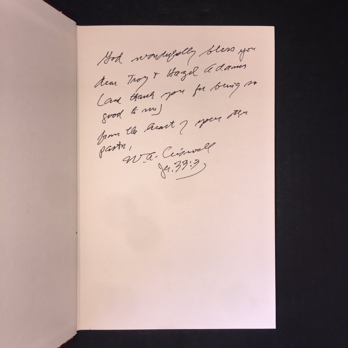 Messages From My Heart - W. A. Criswell - Signed - 1994