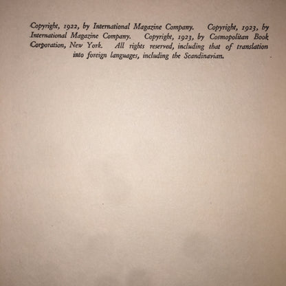 The Alaskan - James Oliver Curwood - 1st Edition - 1923