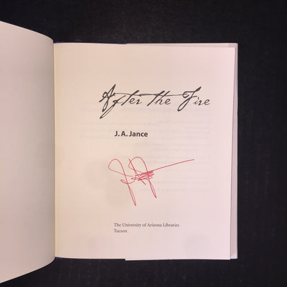 After the Fire - J. A. Jance - Signed - 1st Edition - 2004