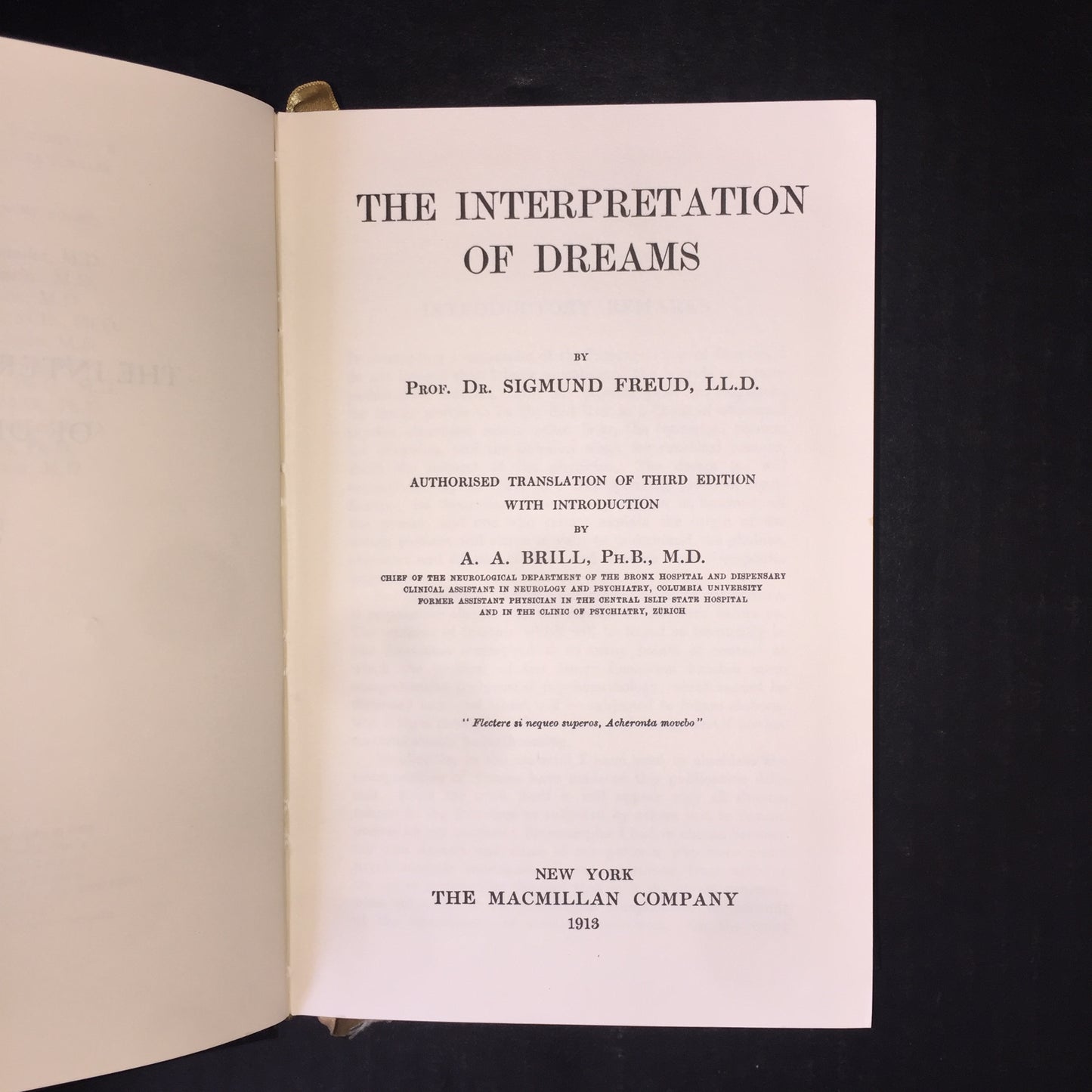 The Interpretation of Dreams - Dr. Sigmund Freud - 1st Thus - Heavy Gilt Loss - 1988