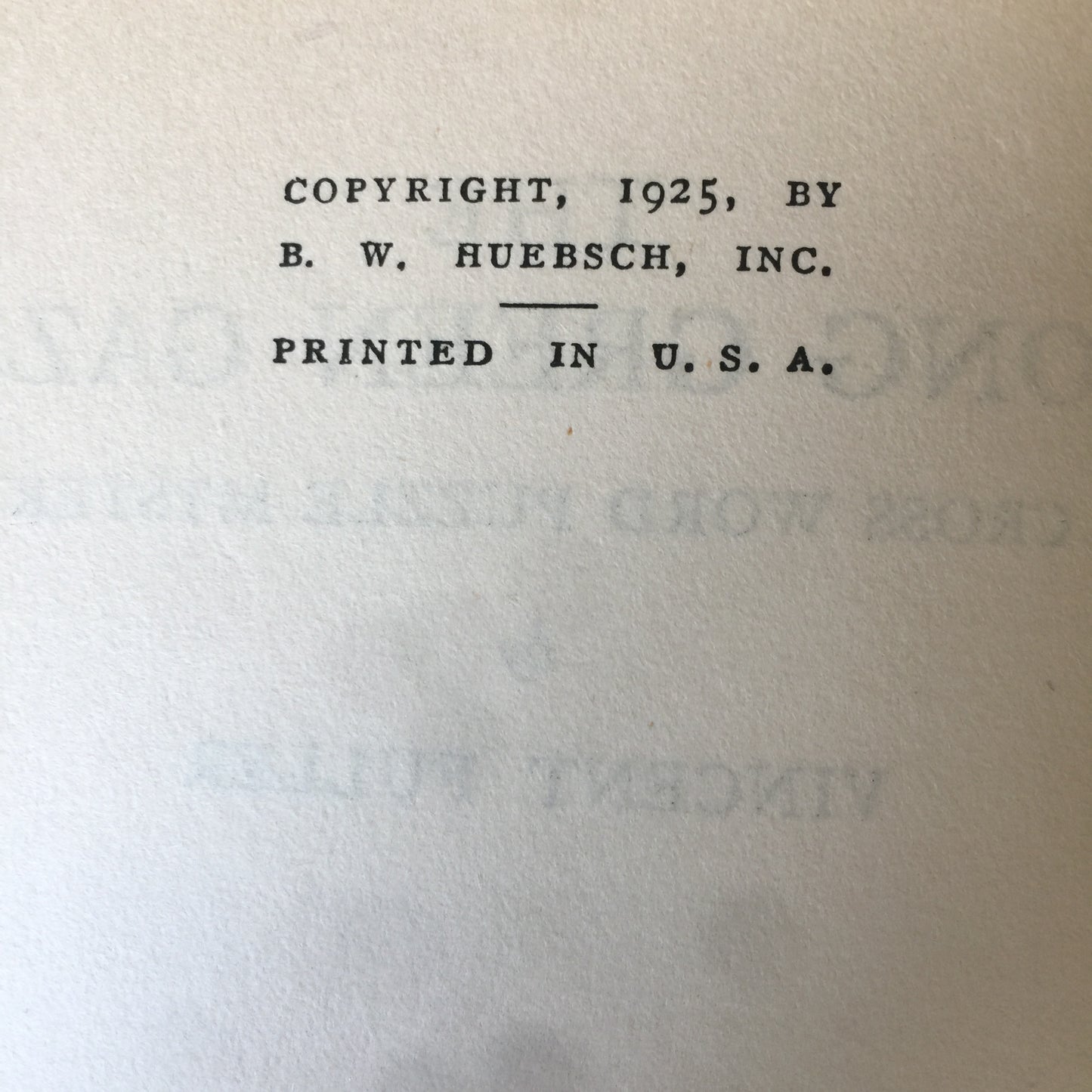 The Long Green Gaze - Vincent Fuller - Presumed 1st Edition - 1925