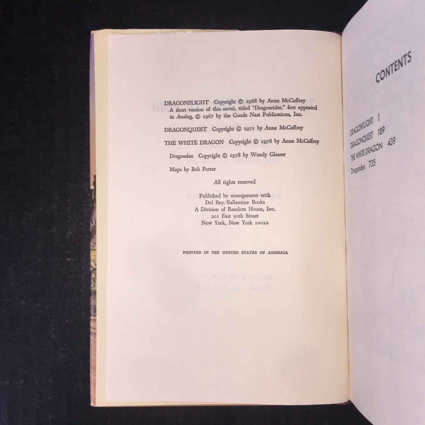 The Dragonriders of Pern - Anne McCaffrey - Book Club Edition - 1978