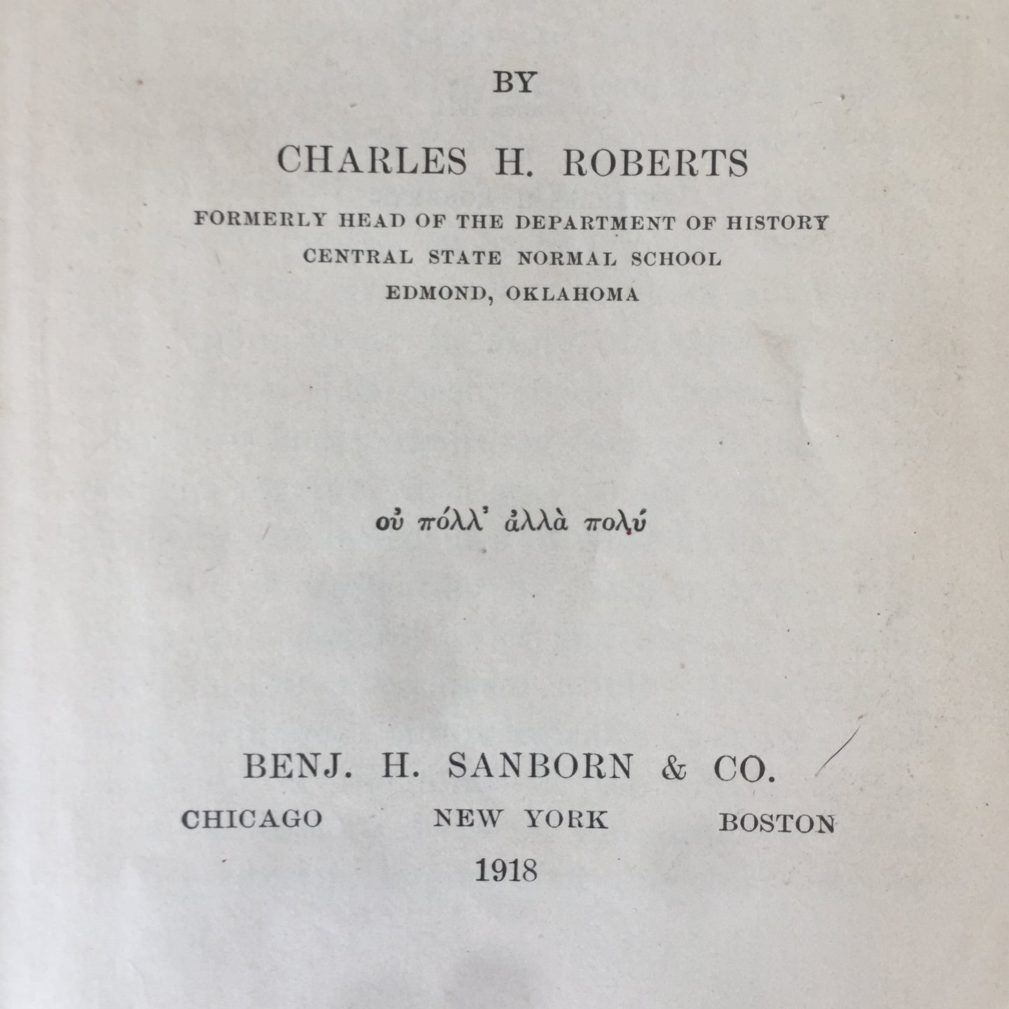 The Essential Facts of Oklahoma History and Civics - Charles Roberts - 1918