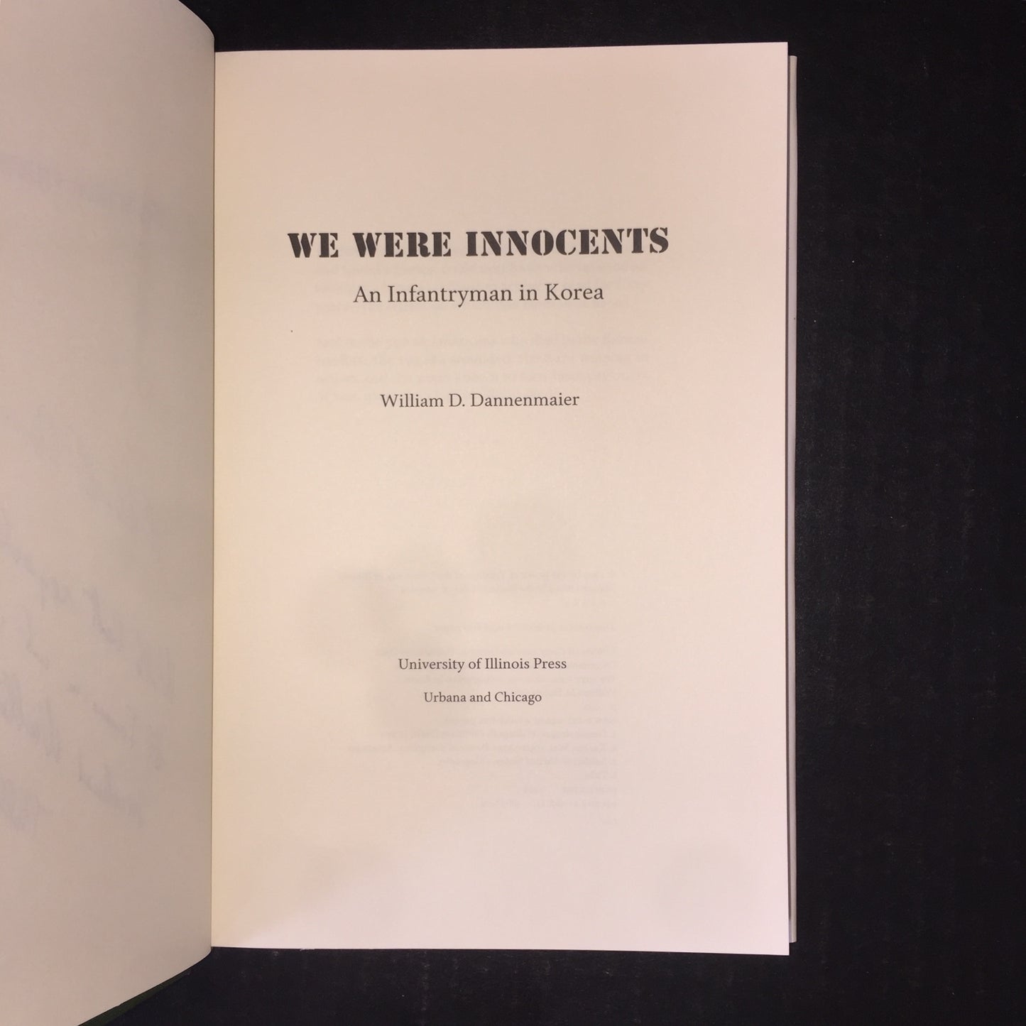 We Were Innocents - William Dannenmaier - Signed - 1999