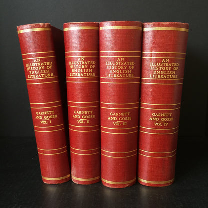 An Illustrated History of English Literature - Richard Garnett and Edmund Gosse - 4 Volumes - 1903-1904