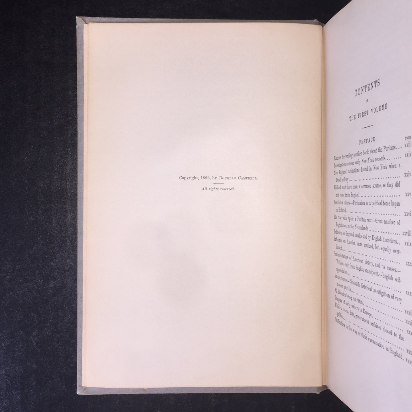 The Puritan in Holland, England, and America - Douglas Campbell - 2 Volumes - 1892