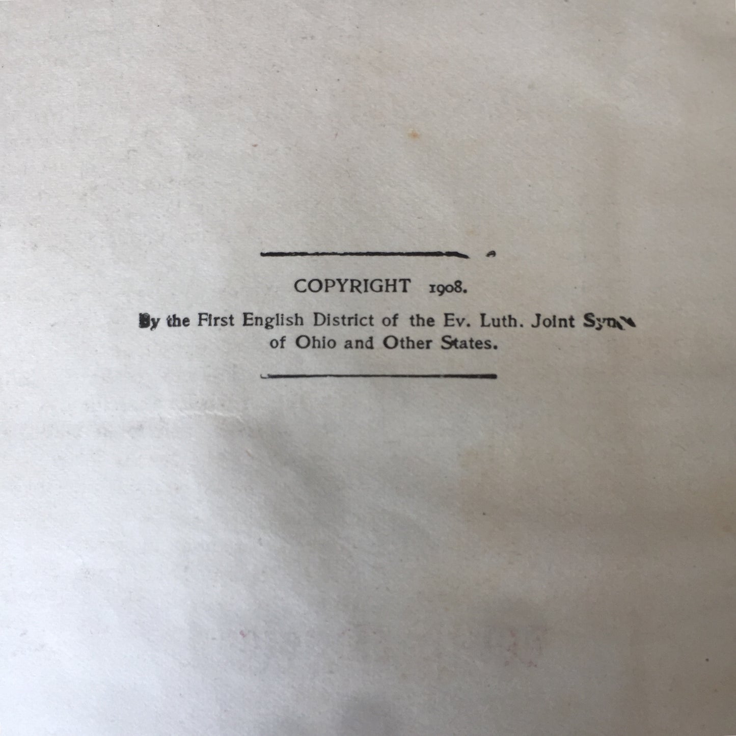 Evangelical Lutheran Hymnal - Lutheran Book Concern - 1908