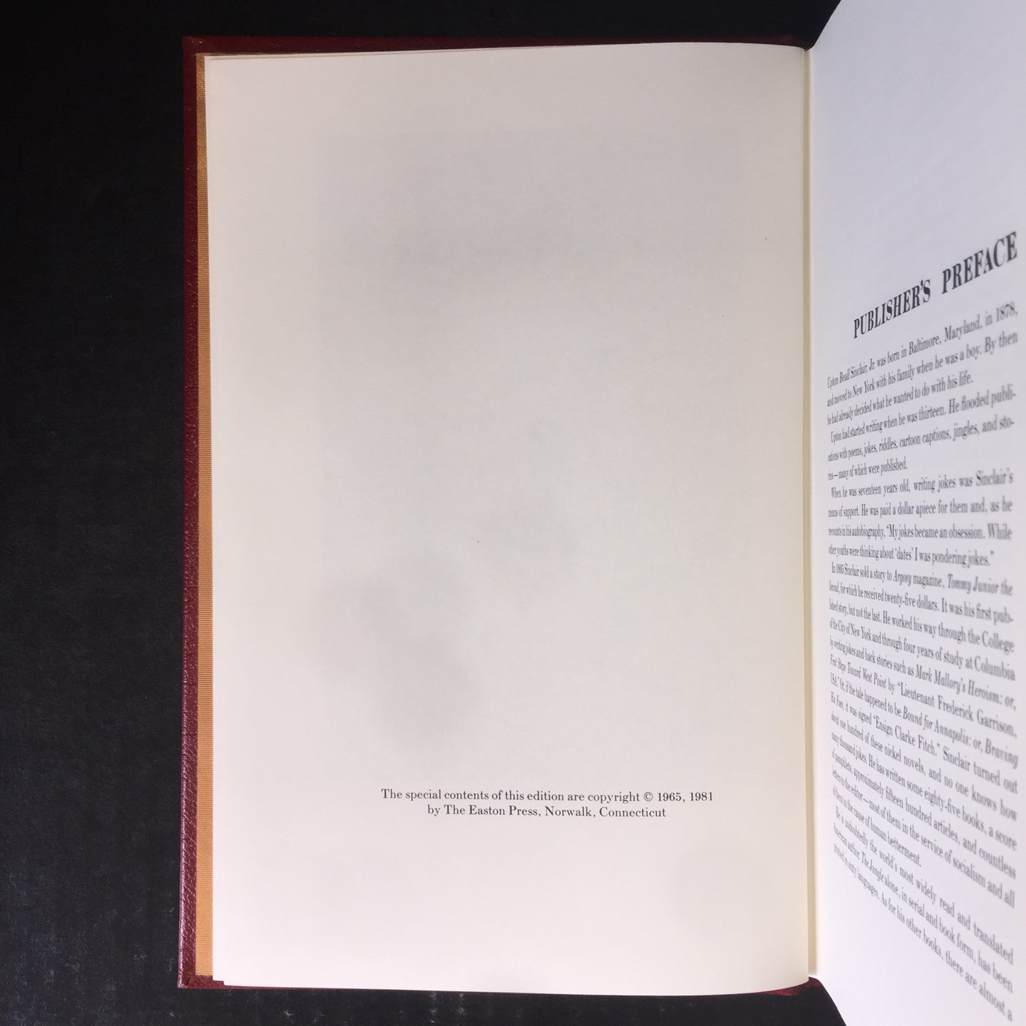 The Jungle - Upton Sinclair - Easton Press - Bottom Edge Wear - 1981