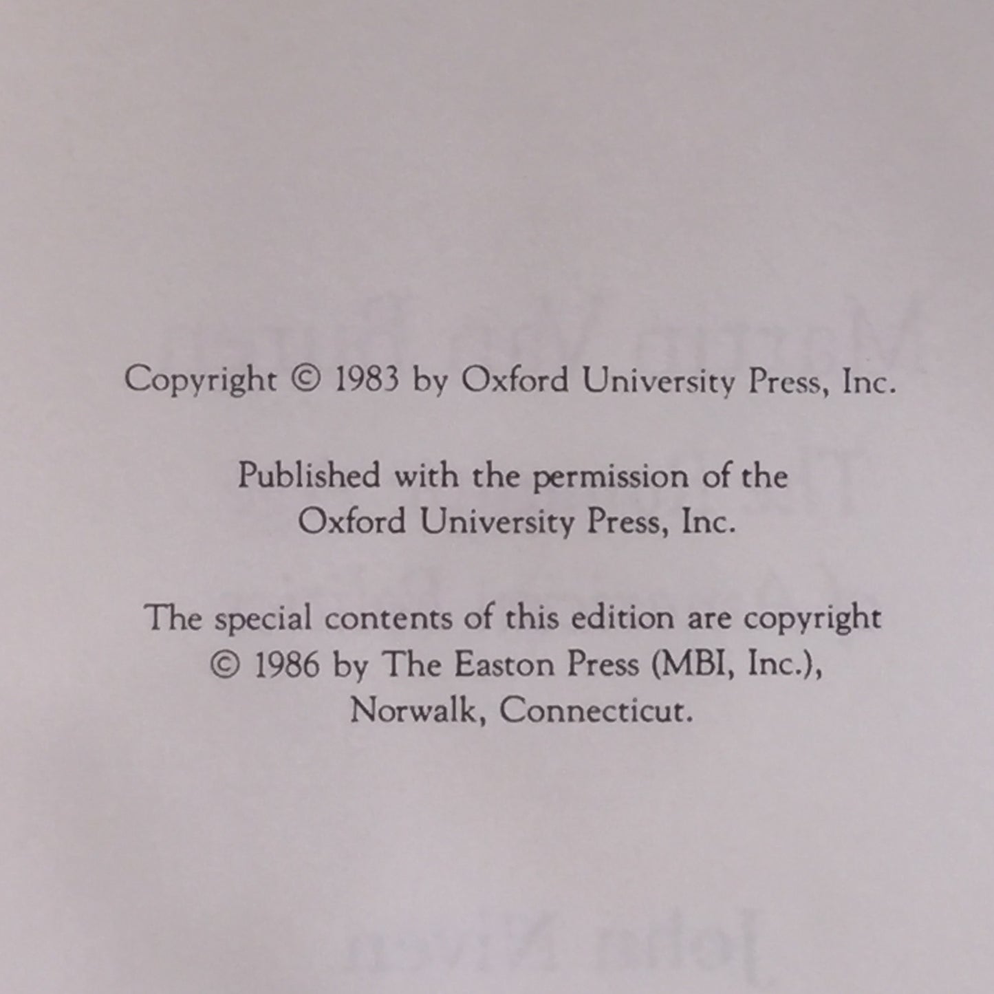 Martin Van Buren - John Niven - Easton Press - 1986