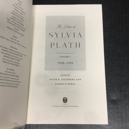 The Letters of Sylvia Plath - Sylvia Plath - First U.S. Edition - 2017