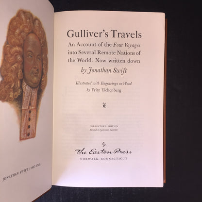 Gulliver's Travels - Jonathan Swift - Easton Press - Bottom Edge Wear - Gilt Loss to Text Block - 1976