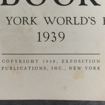 New York Worlds Fair Official Guide Book - Exposition Publications - Spine Damage - 1939