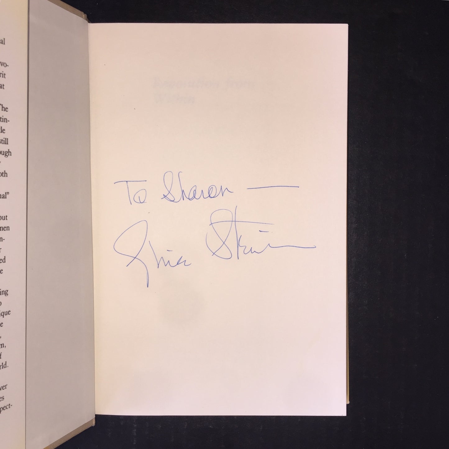 Revolution From Within - Gloria Steinem - Signed - 1992