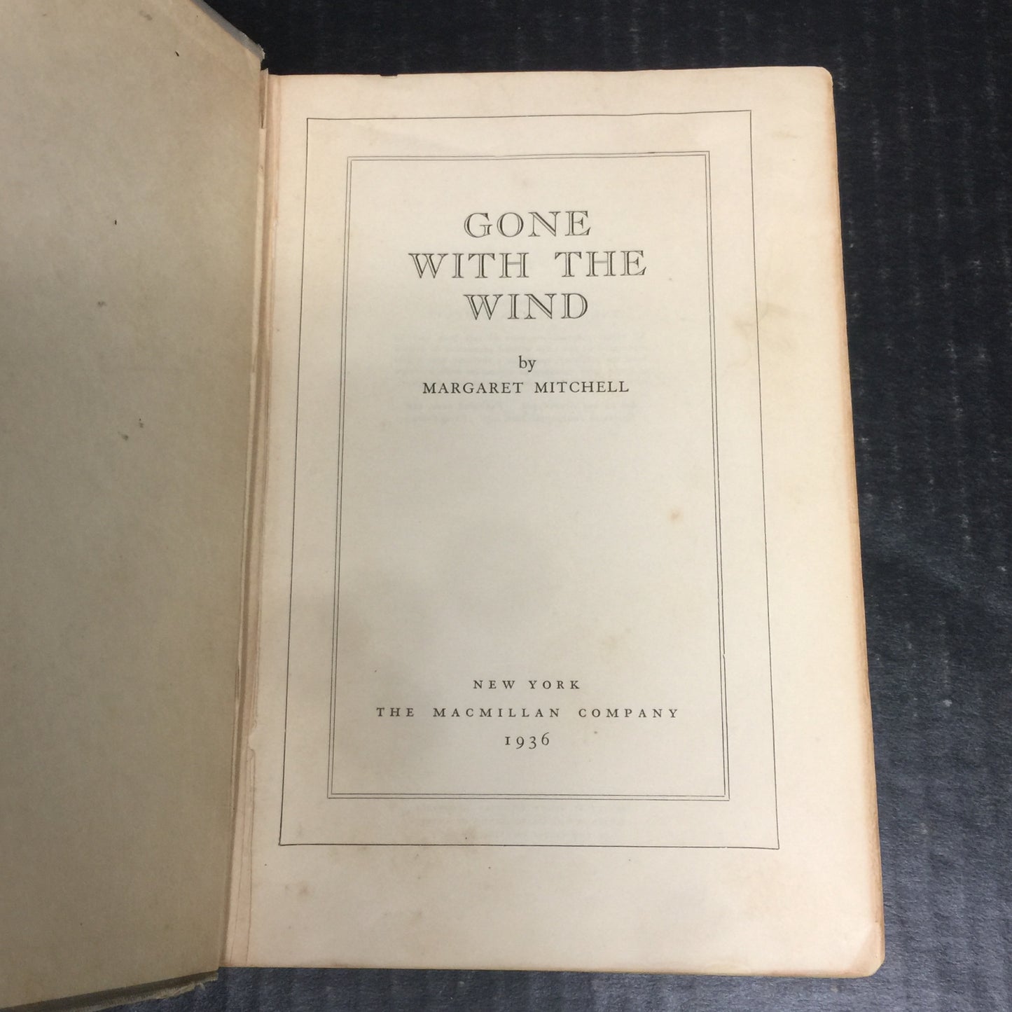 Gone With The Wind - Margaret Mitchell - Sixth Printing - Spine Damage - 1936