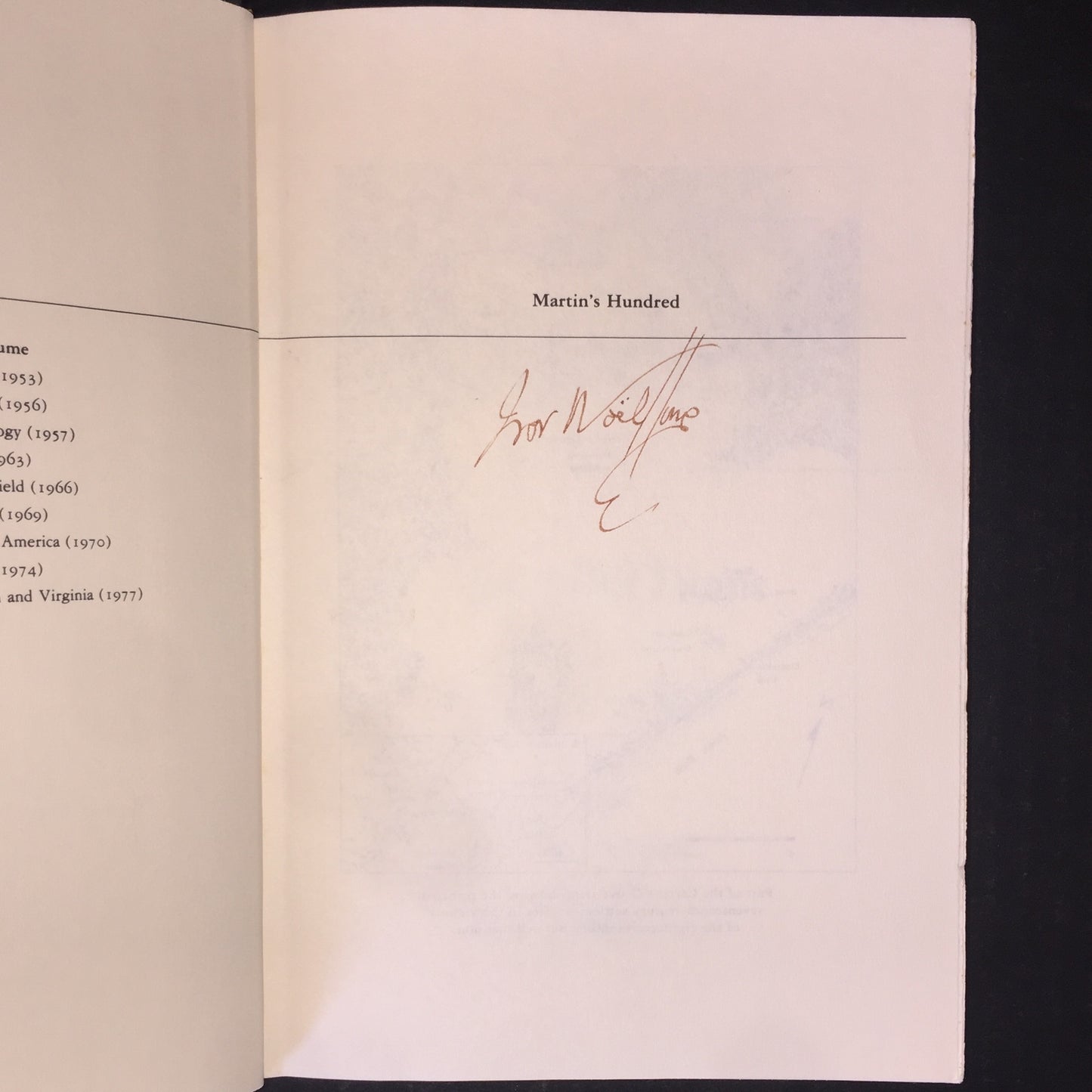 Martin's Hundred - Ivor Noel Hume - Signed - 1982