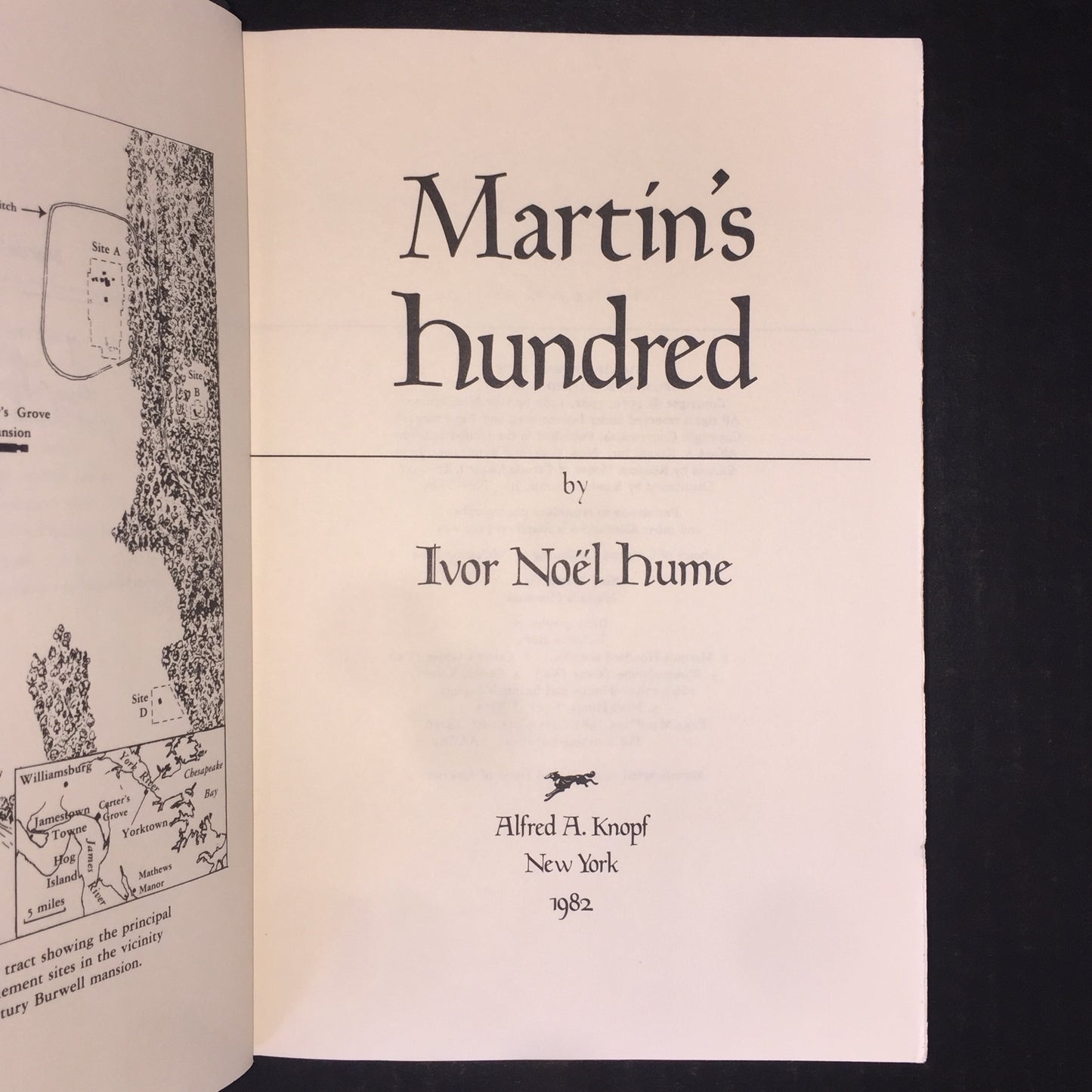 Martin's Hundred - Ivor Noel Hume - Signed - 1982