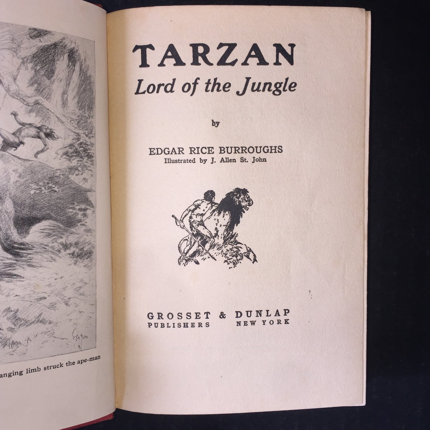 Tarzan: Lord of the Jungle - Edgar Rice Burroughs - 2nd Print - 1928