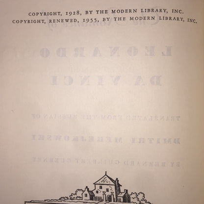 The Romance of Leonardo Da Vinci - Dmitri Merejkowski - Modern Library - 1955