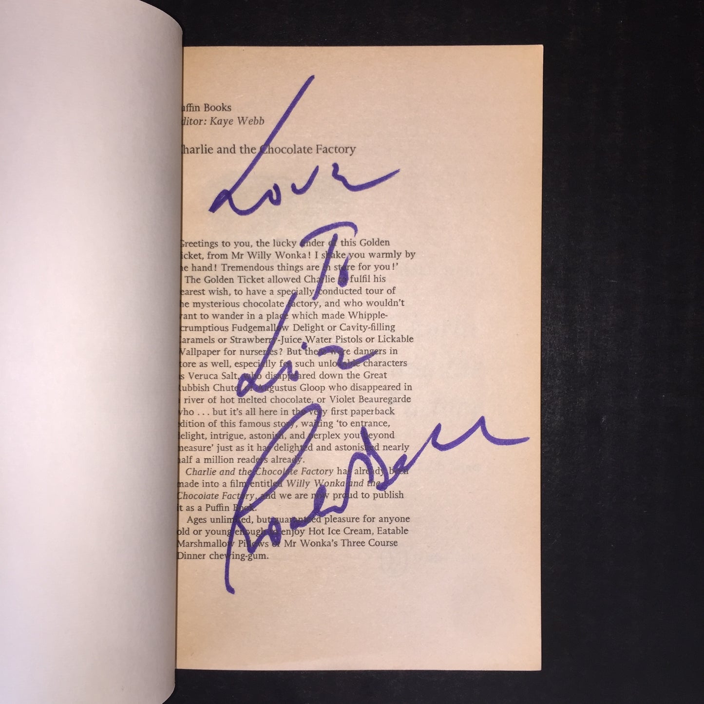 The Roald Dahl Assortment - Roald Dahl - Six Signatures - 1975