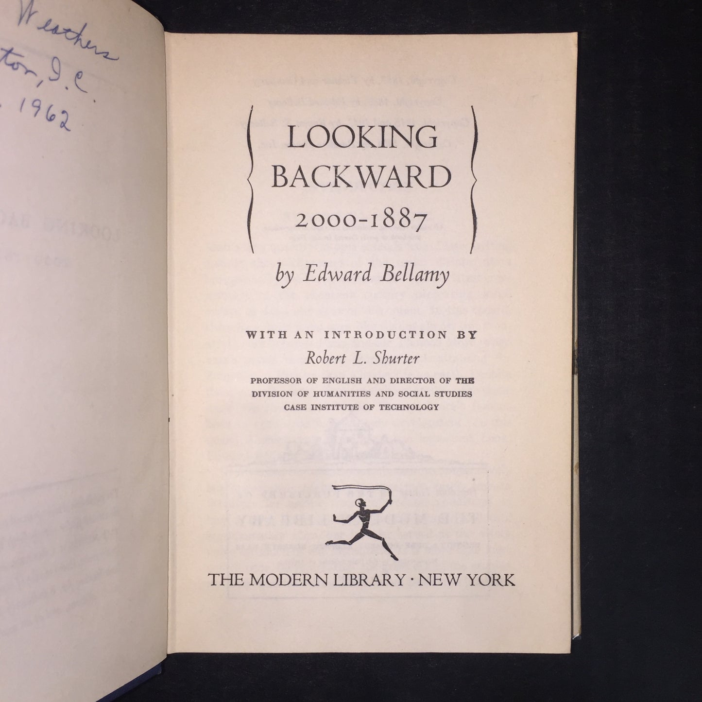 Looking Backward - Edward Bellamy - Modern Library - 1951