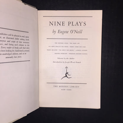 Nine Plays - Eugene O'Neill - Modern Library - 1954