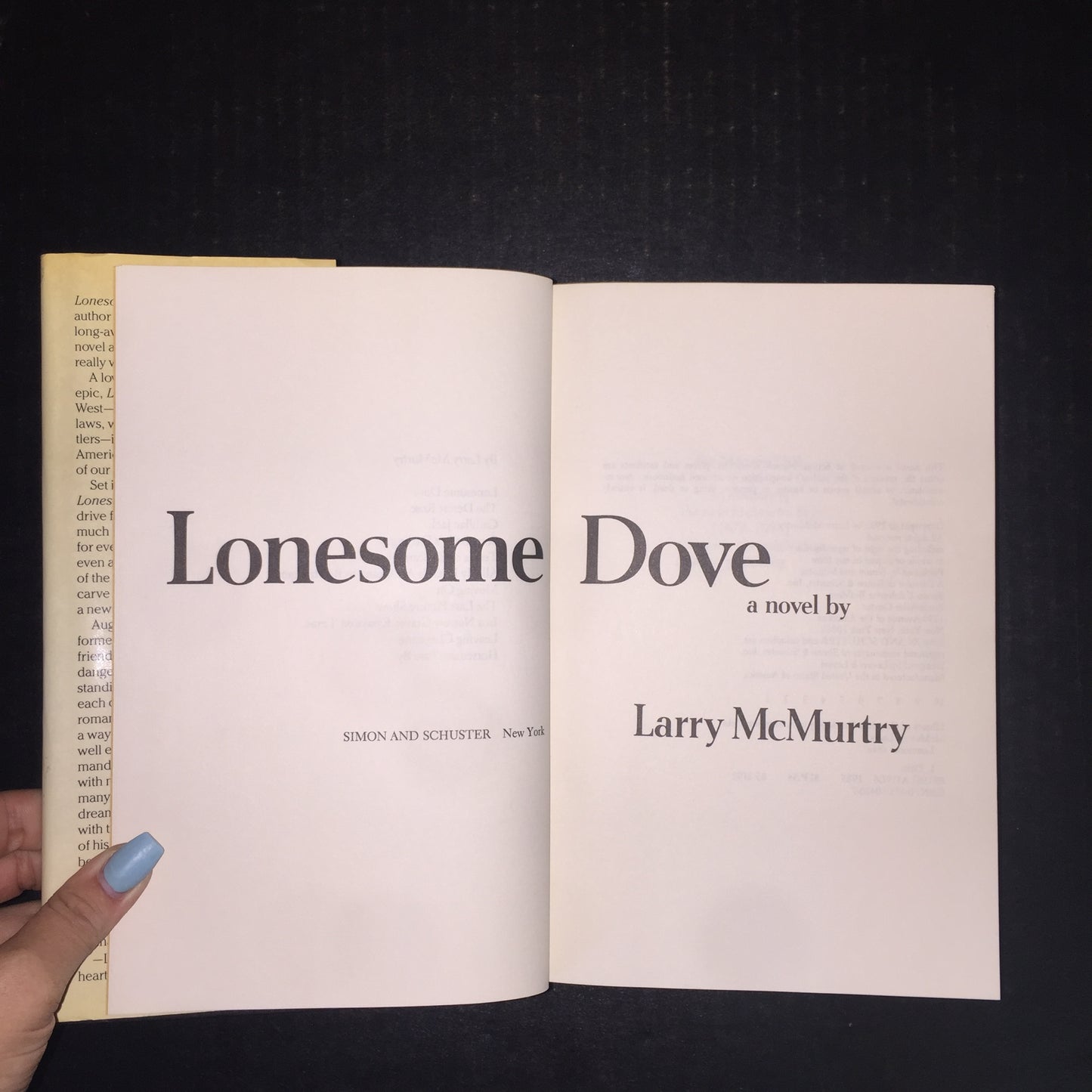 Lonesome Dove - Larry McMurtry - 1st Edition - Error on Page 621 - 1985