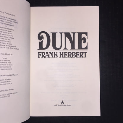 Dune - Frank Herbert - 1st Thus - 1999
