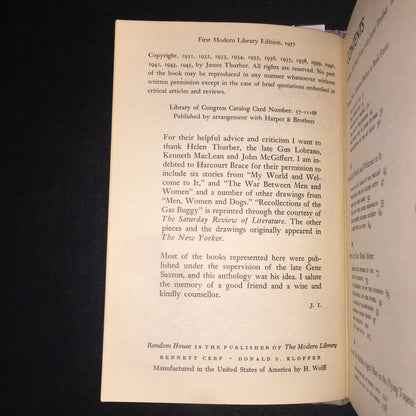 The Thurber Carnival - James Thurber - 1st Thus - 1957