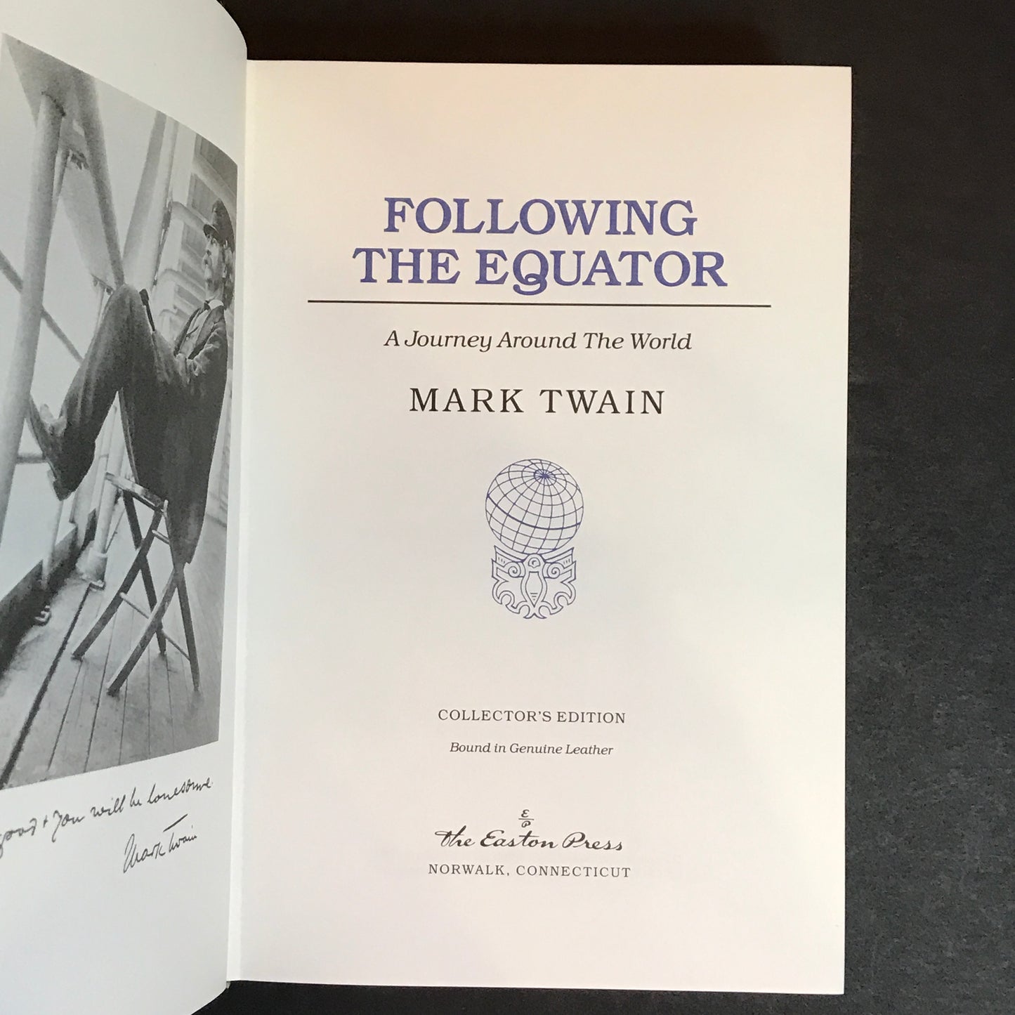 Following the Equator: A Journey Around the World - Mark Twain - Easton Press - 1992