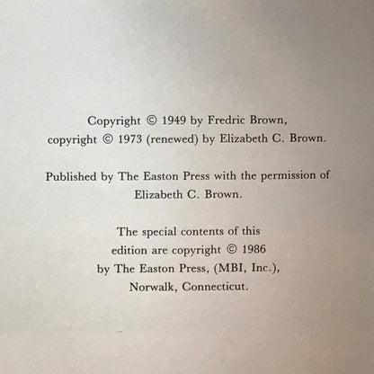 What Mad Universe - Fredric Brown - Easton Press - 1986