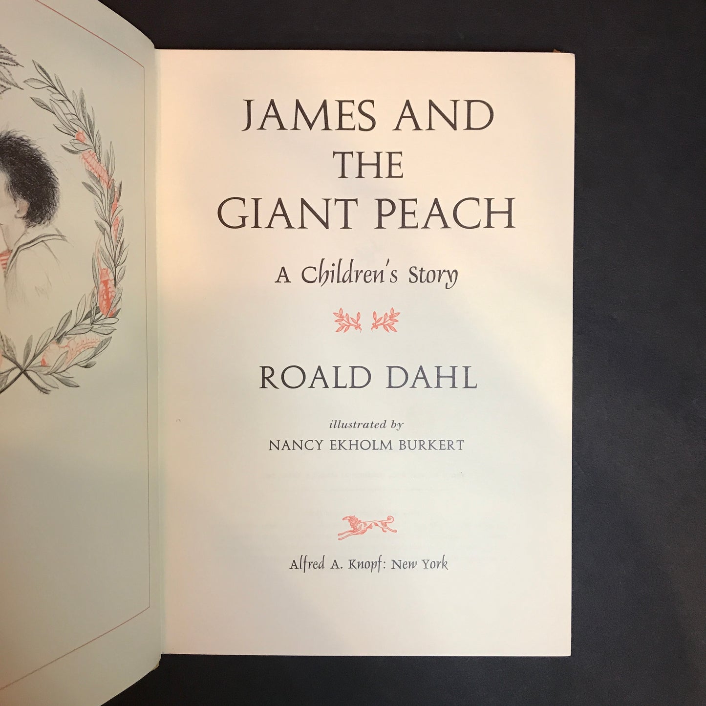 James and the Giant Peach - Roald Dahl - 1st Edition - Early Print - 4 Line Colophon - 1961