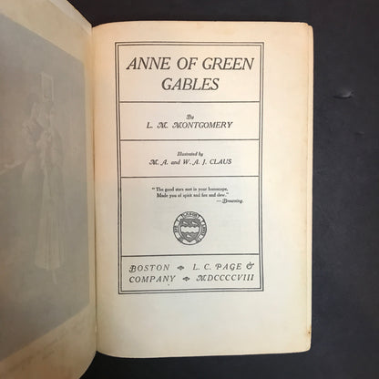 Anne of Green Gables - L. M. Montgomery - 24th Print - 1910