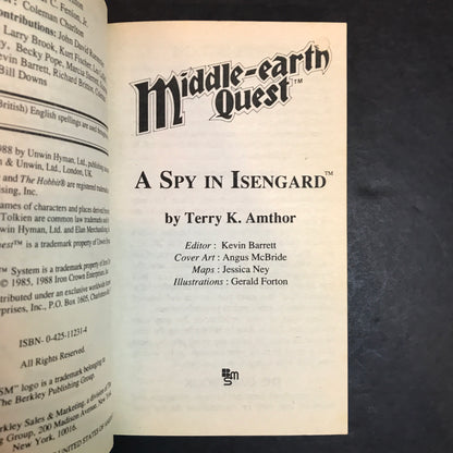 Middle-earth Quest: A Spy in Isengard - Terry K. Amthor - 1988