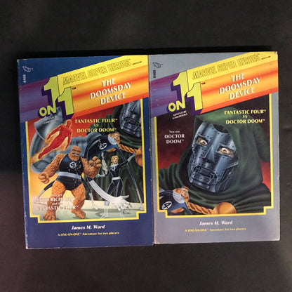 Fantastic Four VS. Doctor Doom - James M. Ward - Marvel Adventure Game Books - 2 Volume Set - 1986