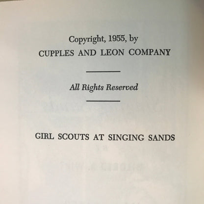 The Girl Scouts at Singing Sands - Mildred A. Wirt - Probable 1st - 1955