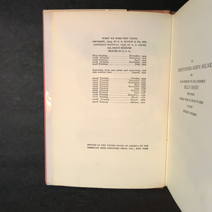 When We Were Very Young - A. A. Milne - 253rd Printing - 1960