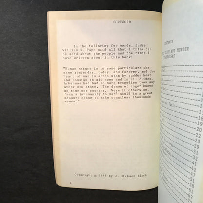 Dueling Murder Crime: In Early Arkansas 1819-1849 - J. Dickson Black - Signed - Benton County - 1986