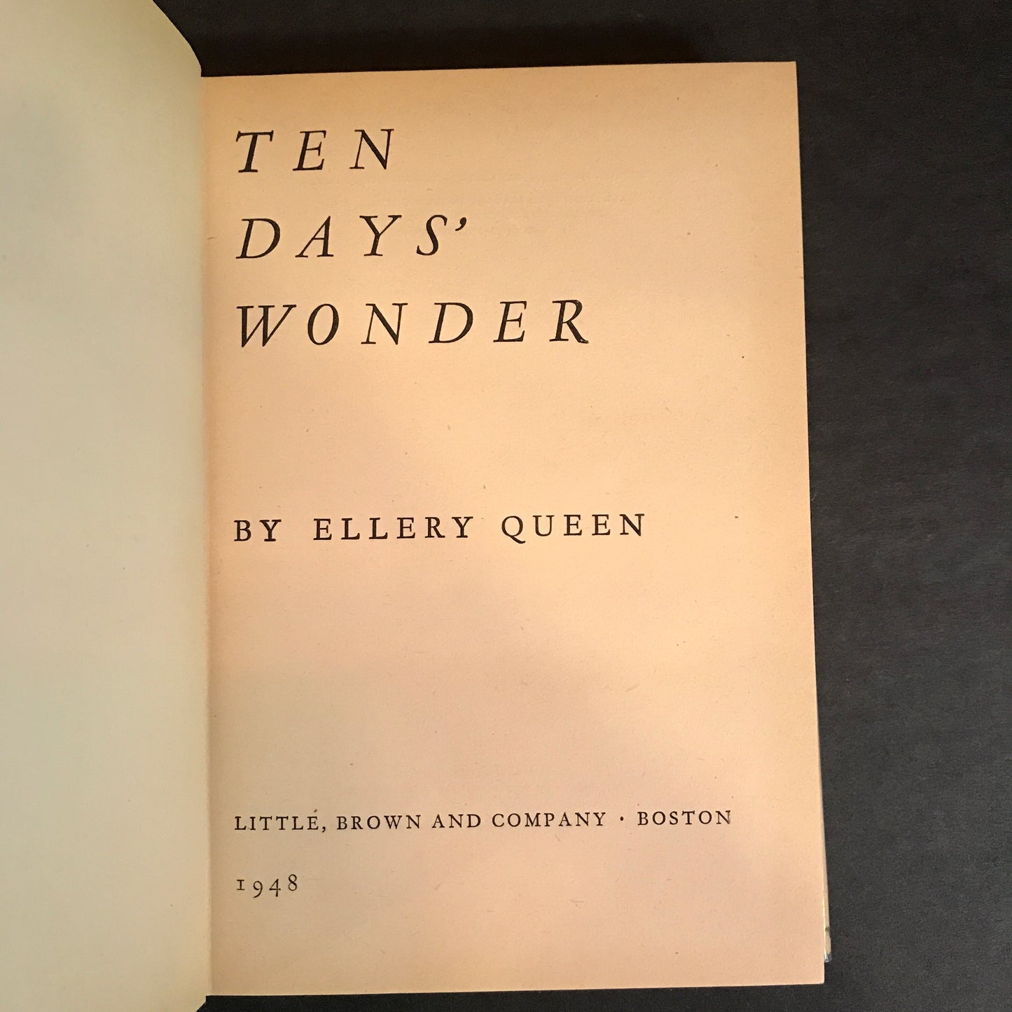 Ten Days' Wonder - Ellery Queen - Book Club Edition - 1948