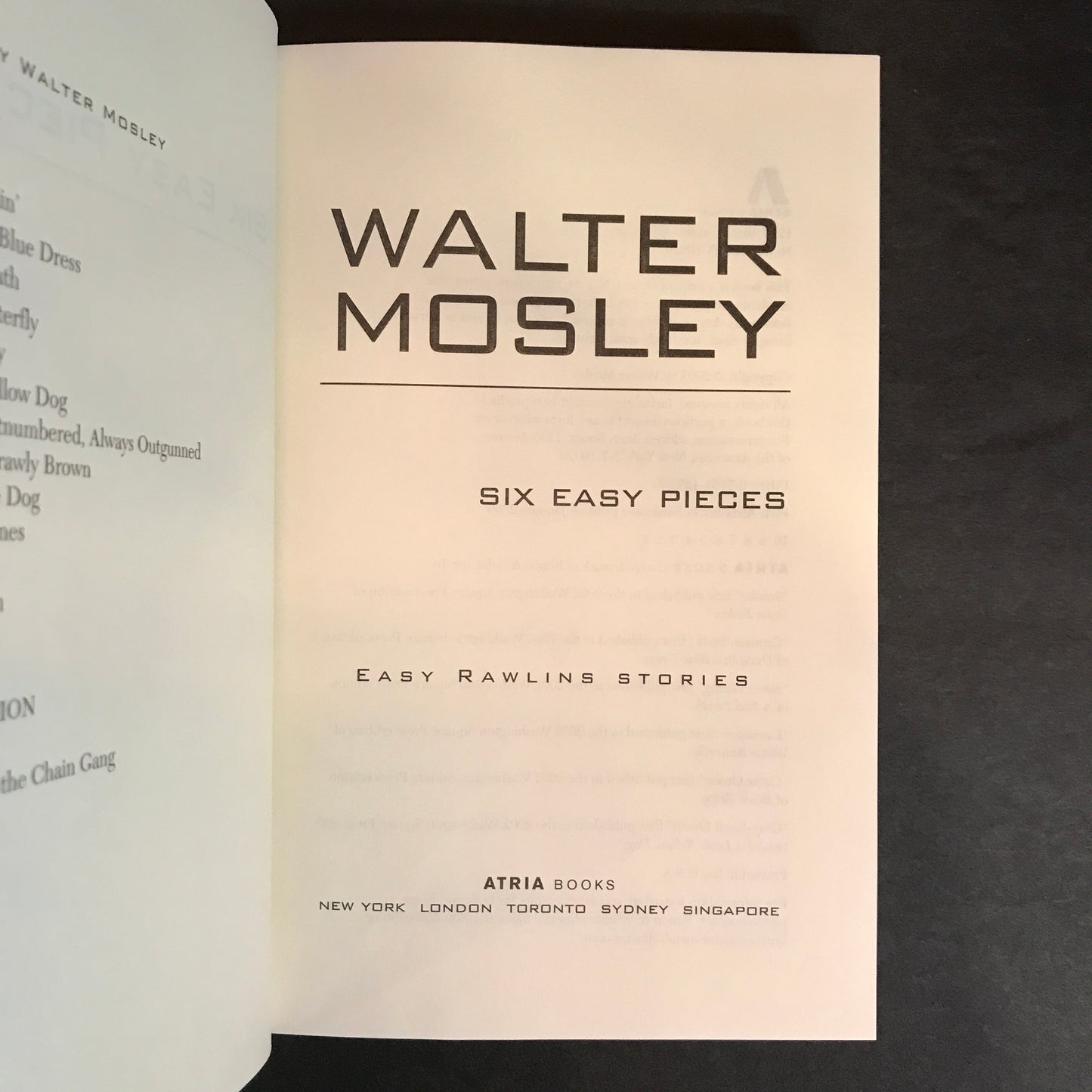 Six Easy Pieces - Walter Mosley - 1st Edition - 2003